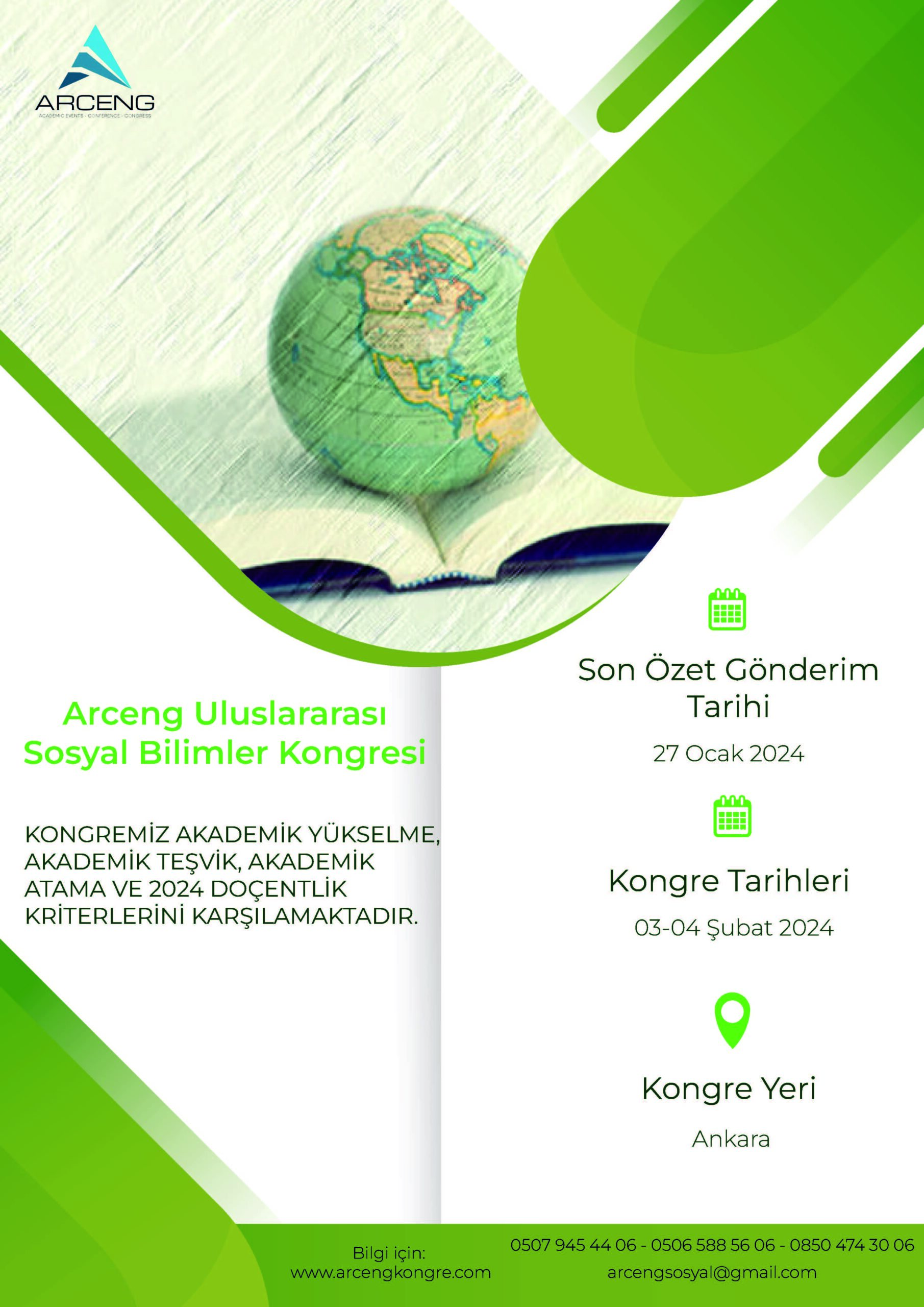 ARCENG ULUSLARASI SOSYAL BİLİMLER KONGRESİ ACADEMIC EVENTS